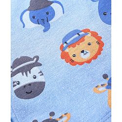Babyhug 100% Cotton Half Sleeves Shirt Lion Print- Blue