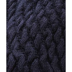 Babyhug Woollen Striped Pattern Cap Blue - Diameter 10.5 cm