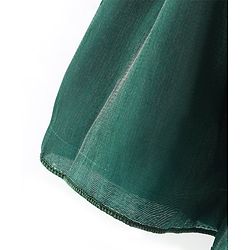Babyhug Sleeveless Solid Colour with Floral Applique Organza Party Frock - Bottle Green