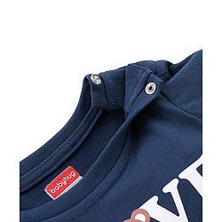 Babyhug Full Sleeves Cotton Night Suit Bear Print- Blue