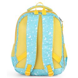 Babyhug Cute Monster School Backpack Blue - Height 16 Inches
