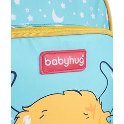 Babyhug Cute Monster School Backpack Blue - Height 16 Inches