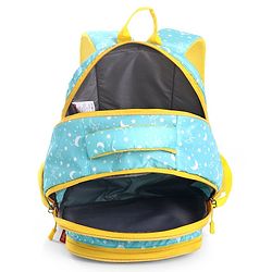 Babyhug Cute Monster School Backpack Blue - Height 16 Inches