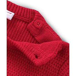 Babyhug Full Sleeves Sweater Penguin Embroidery- Red