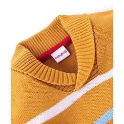 Babyhug Full Sleeves Pullover Sweater - Mustard