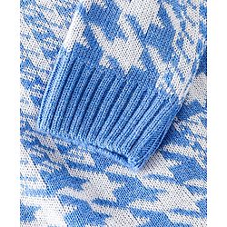 Babyhug Full Sleeves Checked Pattern Pullovers - Ice Blue