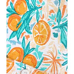 Babyhug Cotton Woven Half Sleeves Regular Collar Shirt Orange Print- Multicolor