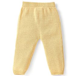 Babyhug Cotton Full Sleeves Sweater Set With Cap & Cable Knit Design - Yellow