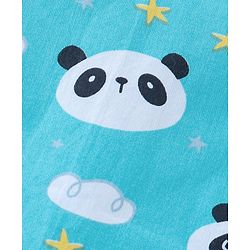Babyhug Cotton Knit Half Sleeves Night Suit With Panda Print - Blue