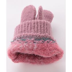 Babyhug Gloves Strawberry Design - Lavender