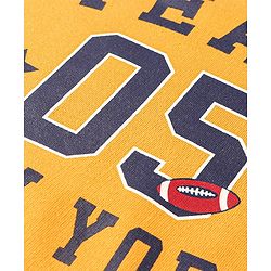 Babyhug Cotton Knit Full Sleeves Sweatshirt With Graphics Text Print Pack Of 2 - Navy Blue & Yellow