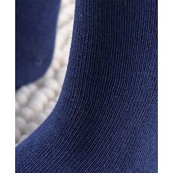 Cutewalk by Babyhug Non Terry Footed Anti Bacterial Solid Tights - Navy Blue