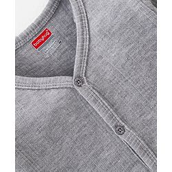 Babyhug Full Sleeves Solid Thermal Vest - Light Grey