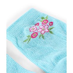 Cutewalk By Babyhug Anti Bacterial Ankle Length Socks Floral & Polka Dots Print Pack Of 3 - Pink & Blue
