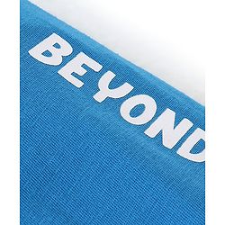 Babyhug Cotton Knit Full Length Lounge Pants with Draw Cord & Text Print Pack of 2 - Green & Blue