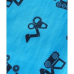 Babyhug Cotton Full Length Lounge Pants Truck Print Pack of 2- Blue & Green