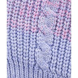 Babyhug Full Sleeves Cable Knit Design Pullovers - Purple