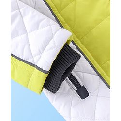 Babyhug Woven Full Sleeves Hoodie Number Print - Neon