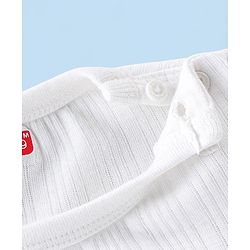 Babyhug Cotton Full Sleeves Solid Color Vest Pullover & Bottom Thermal Wear Combo Pack Of 3 -Off White