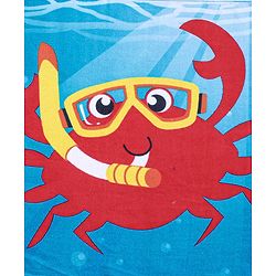 Babyhug Terry Woven Towel with Crab Print L 50.8 X B 101.6 cm - Blue