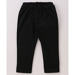 Babyhug Stretch Fit Full Sleeves Party Suit Solid Color - Black