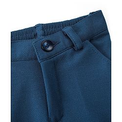 Babyhug Full Sleeves 4 Pieces Party Suit With Bow - Dark Blue