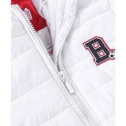 Babyhug Full Sleeves Hoodie With Text Print - White