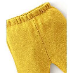 Babyhug Full Sleeves Baby Sweater Set Chevron Design - Mustard