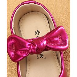 Cute Walk by Babyhug Velcro Closure Ballerina Bow Applique - Fuschia