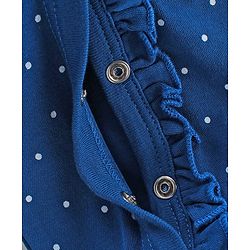 Babyhug Cotton Knit Full Sleeves Sleepsuit Bear Printed - Blue