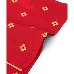 Babyhug Cotton Woven Full Sleeves Embroidered Kurta & Dhoti Set - Red