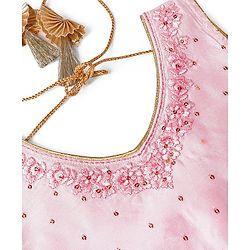 Babyhug Sleeveless Sequenced Embroidered Choli With Lehenga And Dupatta Set- Pink