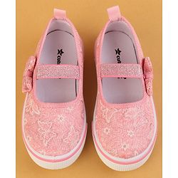 Cute Walk by Babyhug Glitter Embroidered Casual Shoes - Pink