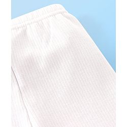 Babyhug Cotton Full Length Thermal Leggings Solid- Off White