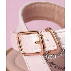 Cute Walk by Babyhug Studded Sandals with Buckle Closure - White