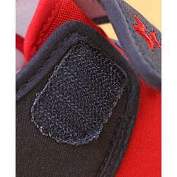 Cute Walk by Babyhug Casual Shoes With Velcro Closure & Dino Applique- Navy Blue & Red