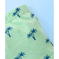 Babyhug 100% Cotton Trunk Striped & Palms Printed Pack of 3 - Green & Blue