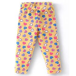Babyhug Cotton Lycra Full Length Leggings Hearts & Polka Dots Printed Pack of 3 - Blue & Pink