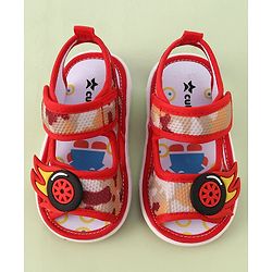 Cute Walk by Babyhug Velcro Closure Sandals - Red