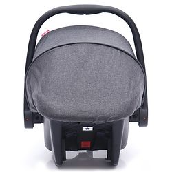 Babyhug Amber Ace Car Seat Cum Carry Cot With Mosquito Net with 1 Year Warranty - Grey| Rocker & Feeding Chair| Adjustable Handle Position| Safety Harness| Removable Canopy & Mosquito Net| Soft Padded Cushion| Removable & Washable Seat Cover