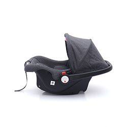Babyhug Amber Ace Car Seat Cum Carry Cot With Mosquito Net with 1 Year Warranty - Grey| Rocker & Feeding Chair| Adjustable Handle Position| Safety Harness| Removable Canopy & Mosquito Net| Soft Padded Cushion| Removable & Washable Seat Cover