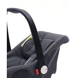 Babyhug Amber Ace Car Seat Cum Carry Cot With Mosquito Net with 1 Year Warranty - Grey| Rocker & Feeding Chair| Adjustable Handle Position| Safety Harness| Removable Canopy & Mosquito Net| Soft Padded Cushion| Removable & Washable Seat Cover