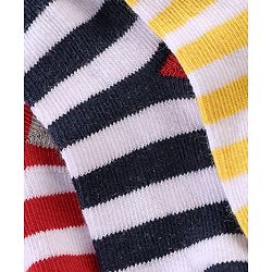 Cute Walk By Babyhug Anti Bacterial Non Terry Ankle Length Stripe Socks Pack Of 5 - Multicolor