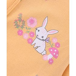 Babyhug 100% Cotton Knit Full Sleeves Front Open Jhablas Bunny Print Pack of 3 - Pink Orange & Purple