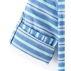 Babyhug Cotton Woven Full Sleeves Striped Shirt - Blue