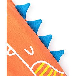 Babyhug Cotton Looper Full Length Lounge Pant Dino Printed - Orange