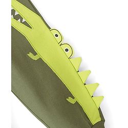 Babyhug Cotton Looper Knit Full Length Lounge Pant With Crocodile Patch- Green
