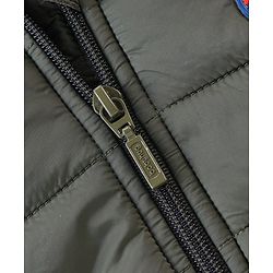 Babyhug Full Sleeves Hooded Jacket - Olive Green