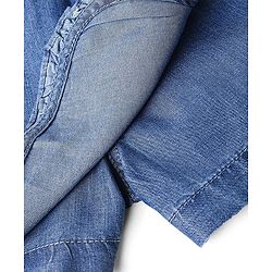 Babyhug 100% Cotton Mid Thigh Skorts Solid Colour - Blue