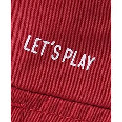 Babyhug Cotton Lycra Woven Above Knee Length Bermuda- Red